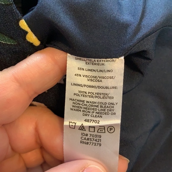 Ann Taylor floral linen blend fit and flar… - Picture 8 of 8